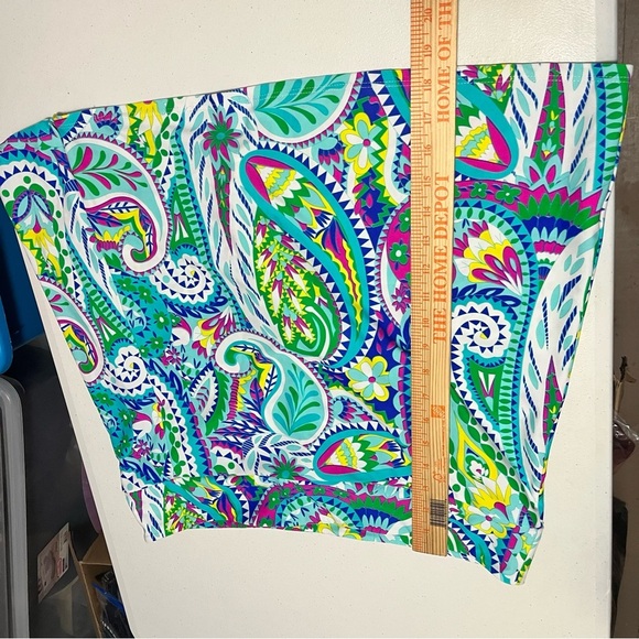 Jude Connally Blue Green Paisley Skort Skirt Built In Shorts XL H2 - Picture 7 of 8